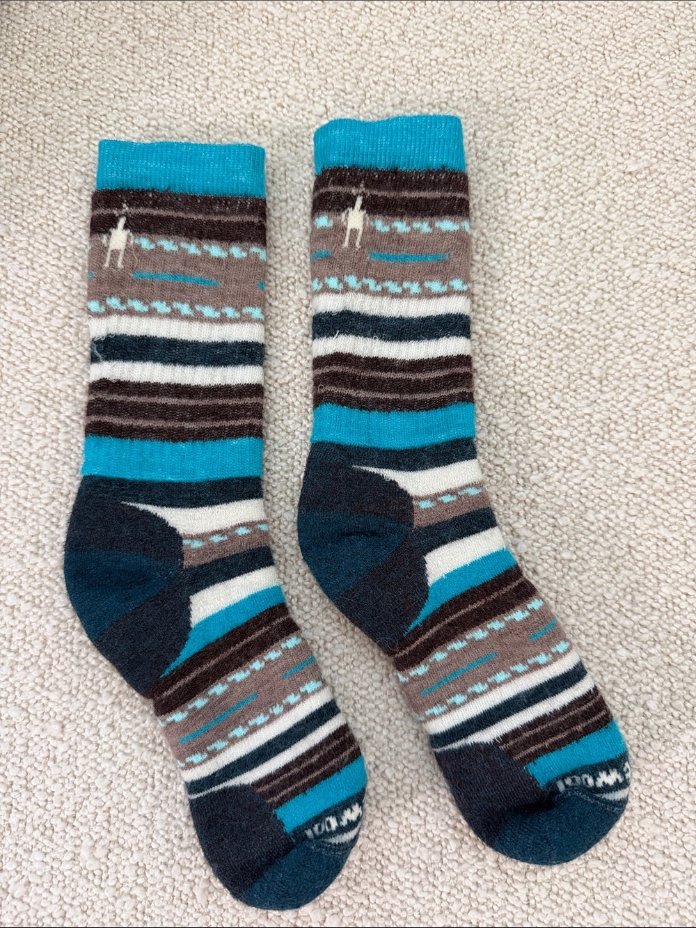 Kids’ Smartwool Hike Light Cushion Striped tall Socks size medium